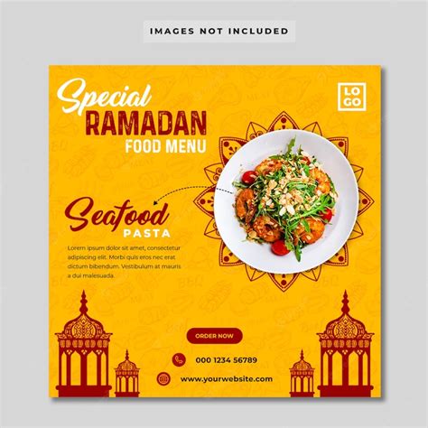 Premium Psd Special Ramadan Food Menu Instagram Banner Template
