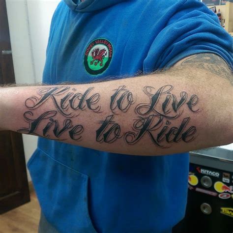 Script Ride To Live Live To Ride Live Tattoo Tattoos Cool Tattoos