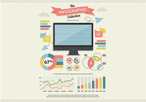 Monitor Infographics Collection Vector Vector Art At Vecteezy