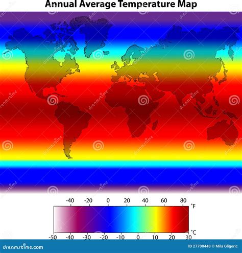 Annual Average Temperature Map Royalty Free Stock Photos Image 27700448