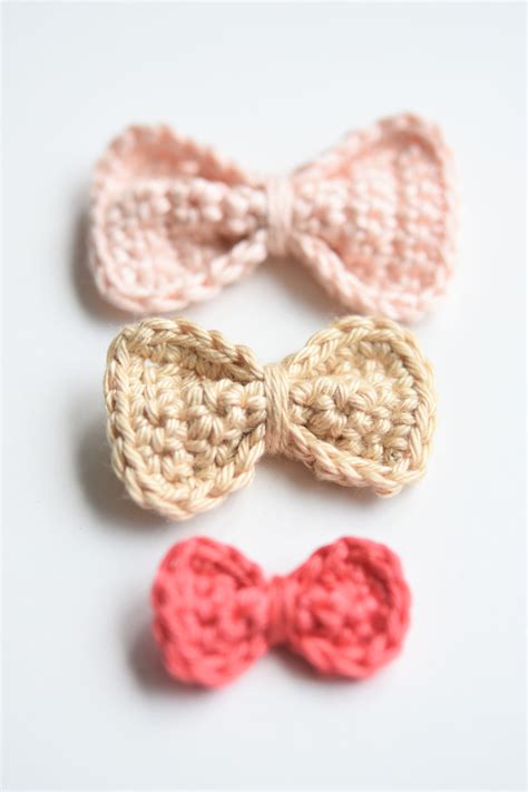 Little Crochet Bows 3 Sizes Free Crochet Pattern Lilleliis