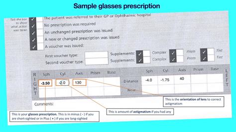 Typically, a contact prescription contains a brand name, lens base curve, lens diameter, and lens power so you can easily order the right corrective lenses. What does the numbers on your eye glasses (spectacles ...