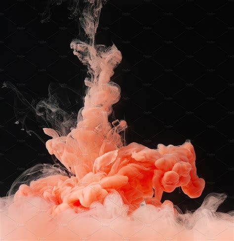 Colored Smoke Swirling Underwater High Quality Abstract Stock Photos