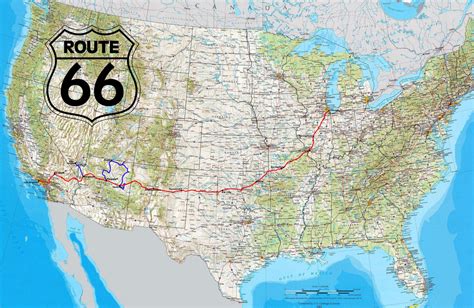Lamm Scarp Schande Route 66 America Map Ermüden Bett National