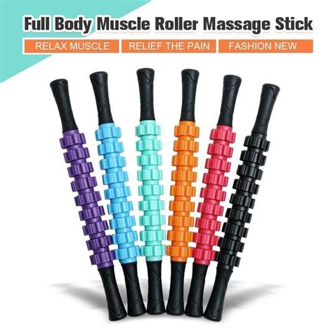 Body Muscle Roller Massage Stick Purple In 2022 Muscle Roller Massage Stick Massage Stick
