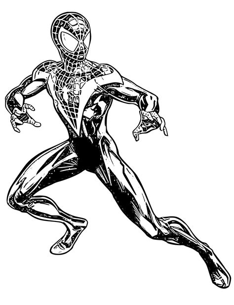 Ultimate Spider Man Miles Morales Coloring Pages Free Printable Templates