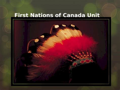 Ppt First Nations Of Canada Unit Definitions Aboriginal The