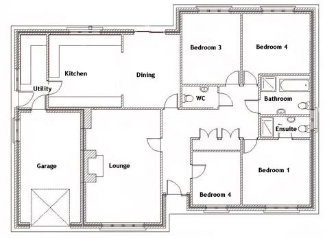 Beautiful Bungalow House Plans 4 Bedroom New Home Plans Design