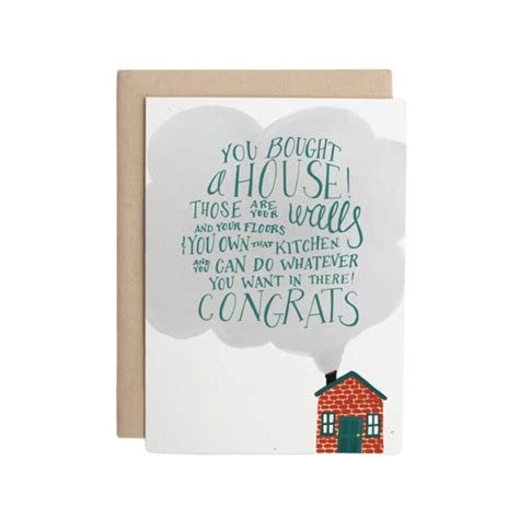 You Bought A House Congrats Greeting Card Blank Inside Etsy