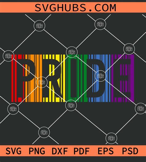 Lgbt Pride Barcode Svg Gay Pride Barcode Svg Pride Svg Lgbtq Love