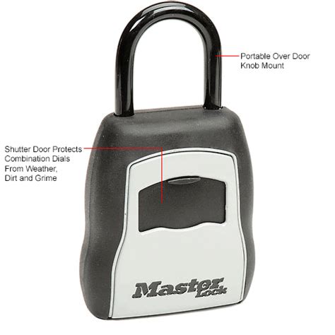 Master Lock® No 5400d Portable 4 Digit Combination Keylock Box Holds