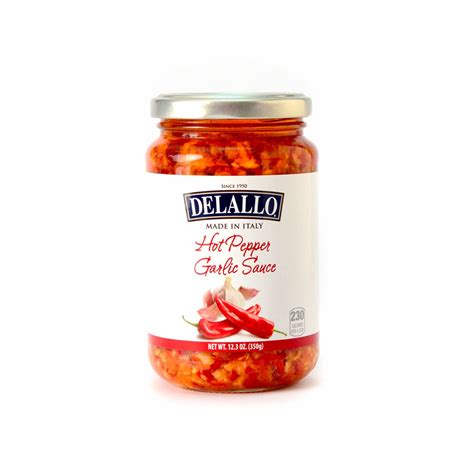 delallo imported hot pepper garlic sauce  oz
