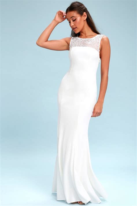 Chic White Dress Embroidered Dress Maxi Dress Lulus