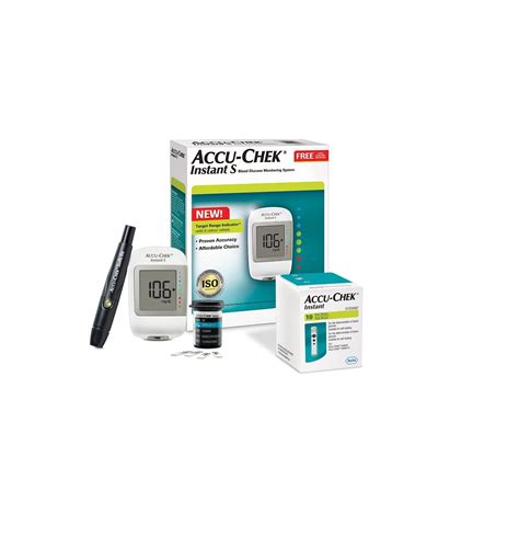 Along with proven accuracy1, features like wide test strip dosing area and target range indicator can help make every day blood glucose monitoring easier. Accu-Chek Instant S Meter with Free 10 Strips and Accu ...