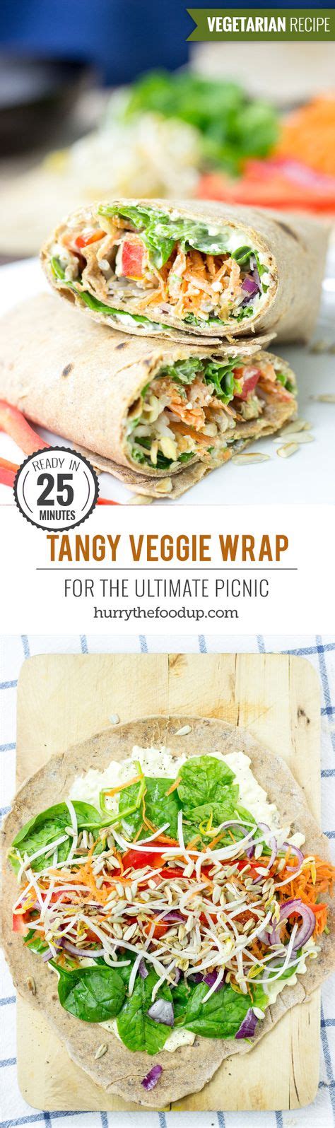 Tangy Veggie Wrap Recipe Veggie Wraps Vegetarian