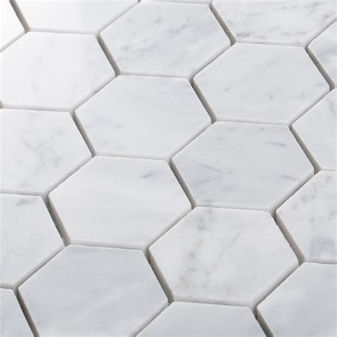 Carrara Marble Hexagon Tile Floor Flooring Tips