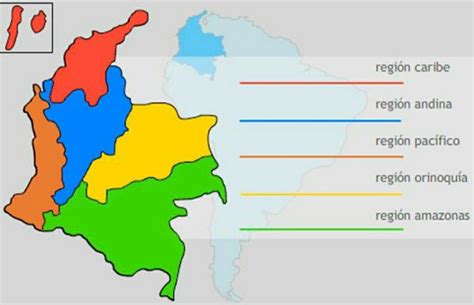 Las 5 Regiones Turísticas De Colombia Mapa De Colombia Simbolos