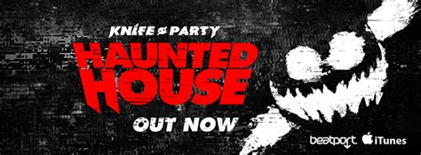 knife party haunted house ep album cover on behance