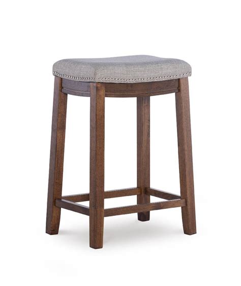 Claridge Rustic Backless Counter Stool Linon Cs227gry01u