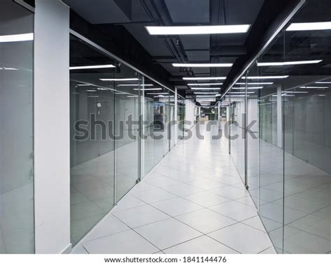 Empty Corridors Glass Office Spaces Stock Photo 1841144476 Shutterstock