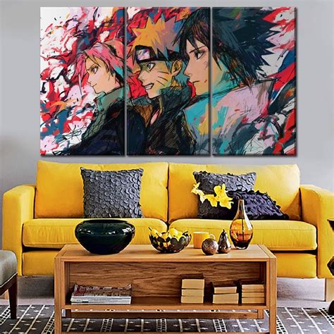 We offer canvas prints that are dedicated to some of the most popular anime of all time and art from those who also have created their own characters in the japanese anime style. Naruto Graffiti Main Characters Anime 3 Pieces Canvas Wall ...