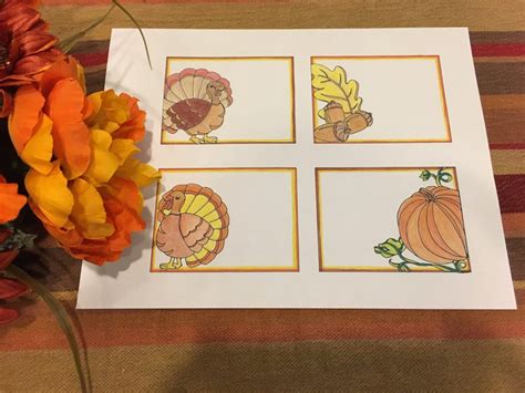 Thanksgiving Place Cards Print Your Own Festive Name Cards Etsy