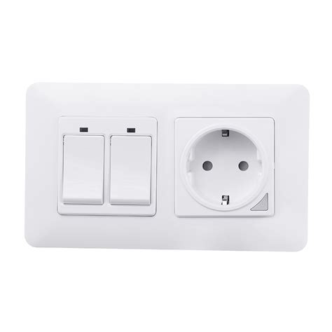 WiFi Smart Light Wall Switch Socket Outlet with 2 Gang ...