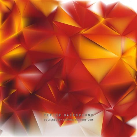 Red Orange Geometric Polygon Background