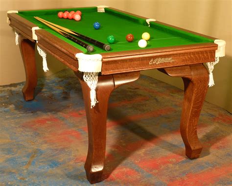 2.3x1.55m worsted pool snooker billiard cover for 7ft table cloth + 6. 5ft E.J Riley oak Snooker Dining Table in solid oak - by ...