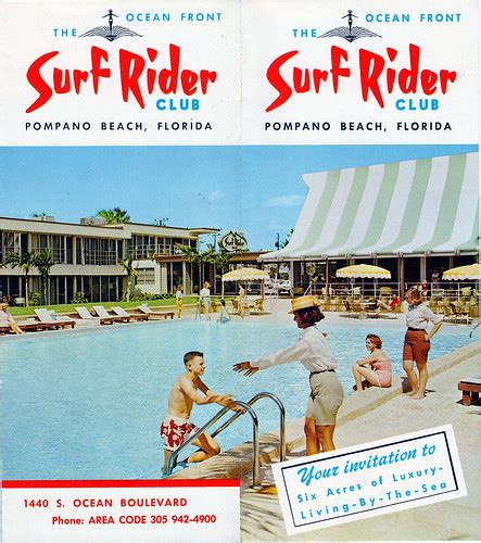 Retro Florida 1960s Pompano Beach Surf Rider Club Brochur Flickr