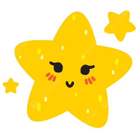 Star Cute Hand Drawn Clipart Star Cute Sticker Png Transparent
