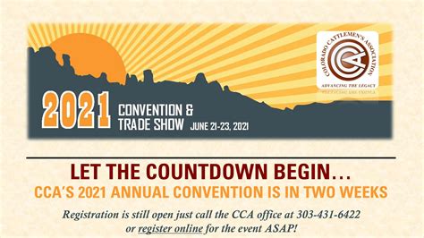 06 08 21 Let The Countdown Begin Ccas 2021 Annual Convention Is In