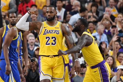 Shaquille o'neal dominated the paint with the lakers for 8 years, and now has his number hanging in the rafters at staples. LeBron James feels like Lakers can compete with anyone ...