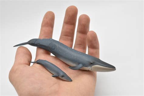 Blue Whale With Baby Realistic Very Nice Plastic Replica 6 Inches Long