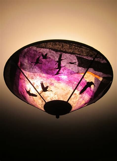 Shop wayfair for all the best purple ceiling light shades. Cranes at Daybreak dramatic purple-hued mica ceiling light ...