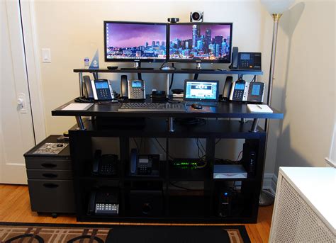 For that you'll need a sturdy and tall base. Home Office Standing Desk - IKEA Hackers