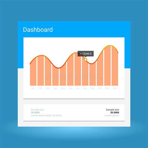 Infographic Dashboard Template With Flat Design Graphs And Charts Stock