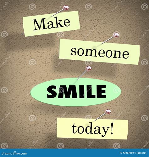 Make Someone Smile Today Quote Saying Bulletin Board Stock Illustration