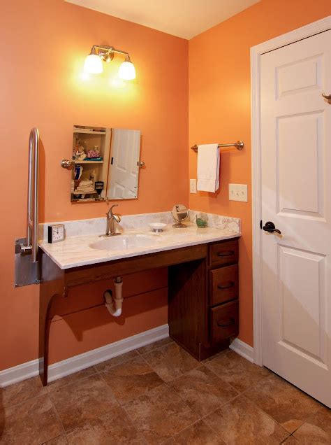 Handicap vanity home design ideas, pictures, remodel and decor. Wheelchair Accessible Bathroom by Bauscher Construction ...