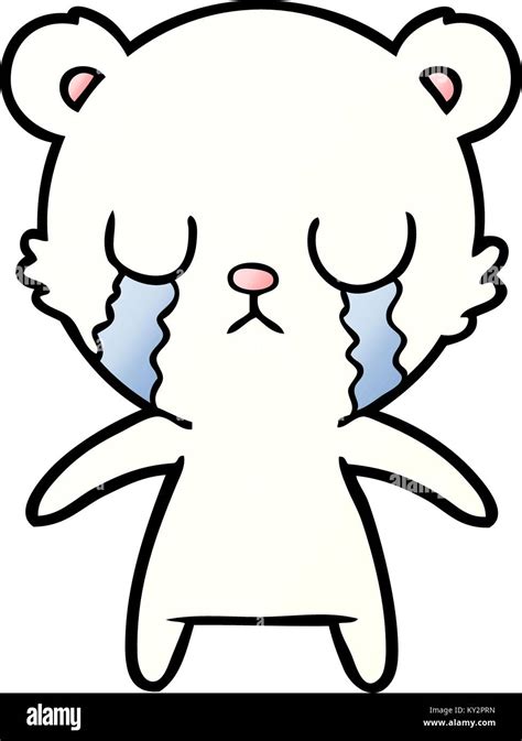 Sad Little Polar Bear Cartoon Stock Vector Image And Art Alamy