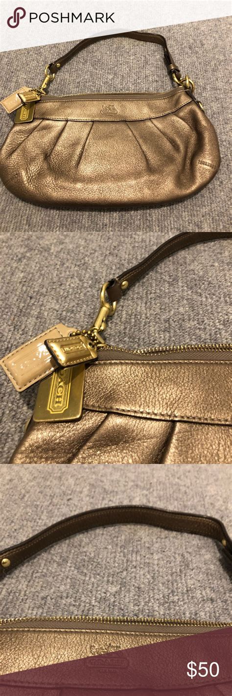 Gold Metallic Coach Handbag Purse Coach Handbags Coach Purses Purses