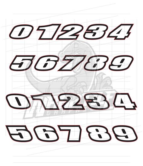 Racing Fonts Number Collection 2 Wraptile Shop
