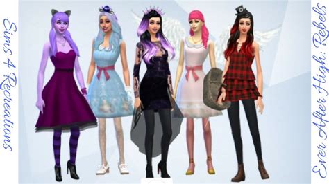 Sims 4 Recreations Ever After High Rebels Youtube