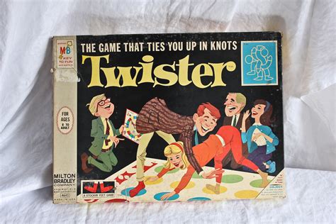 Vintage 1960s Twister Board Game By Milton Bradley C1960s Etsy