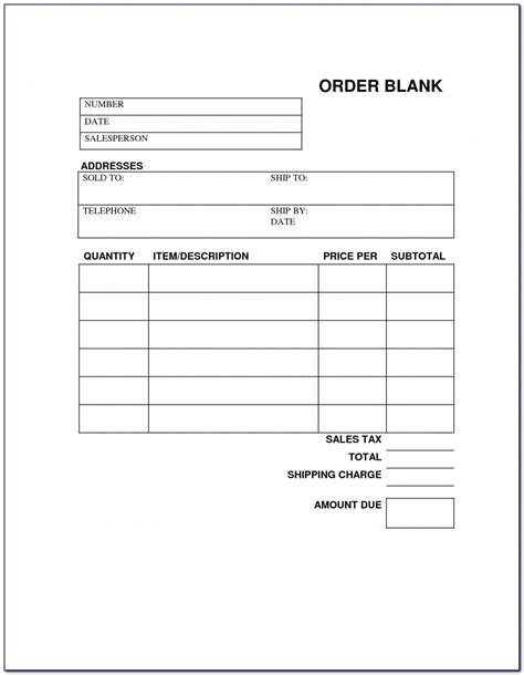 Work Order Form Free Printable Printable Forms Free Online
