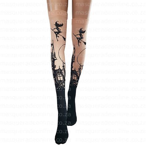 Masquerade Costume Hire Sexy Halloween Witches Thigh High Stockings