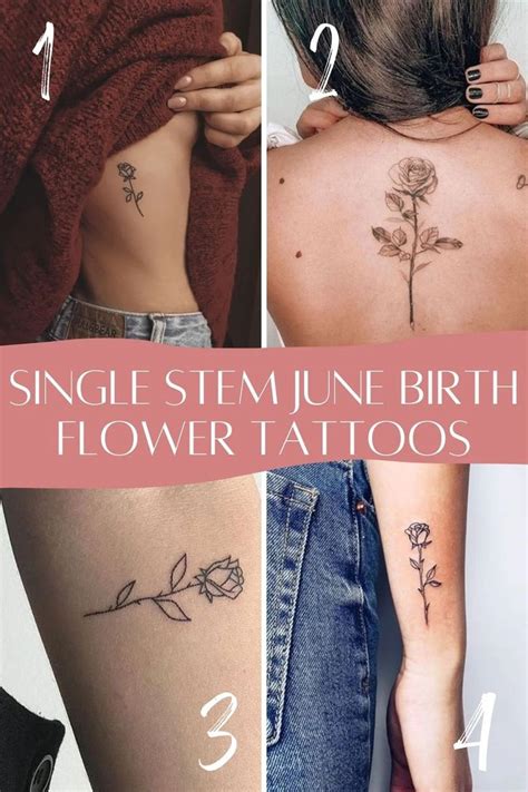 June Birth Flower Tattoos {the Rose} Tattooglee Birth Flower Tattoos Birth Flowers June