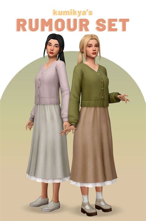 Rumour Set 💖 Kumikya On Patreon Sims 4 Sims 4 Clothing Sims