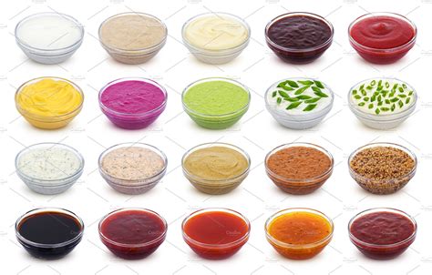 Set Of Different Sauces Stock Photo Containing Sauce And Different