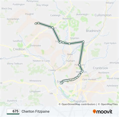 675 Route Schedules Stops And Maps Cheriton Fitzpaine Updated
